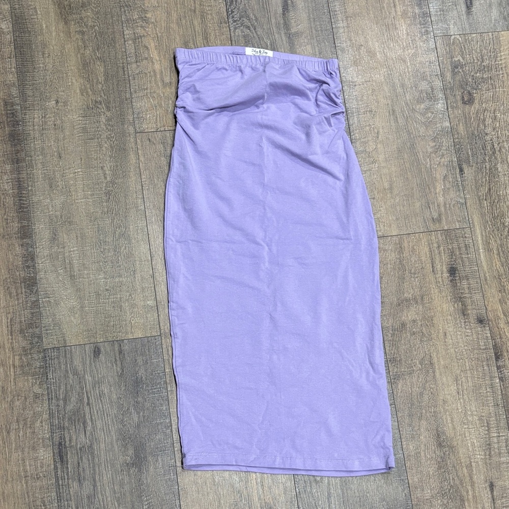 Elegant Strapless Lilac Dress